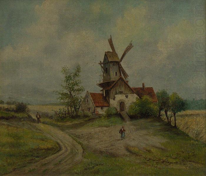 Landscape with mill, Caspar David Friedrich